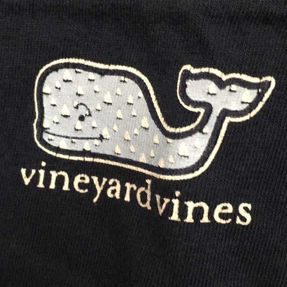 Vineyard Vines Whale Long Sleeve Tee Shirt in Navy, Light Blue and White - Picture 4 of 7
